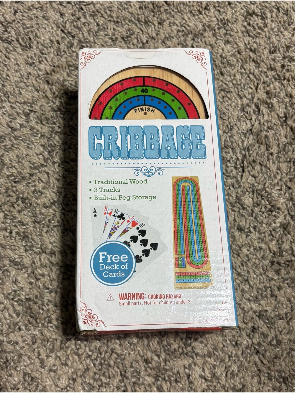Cribbage - Brand new, never used - Comes with a deck of cards